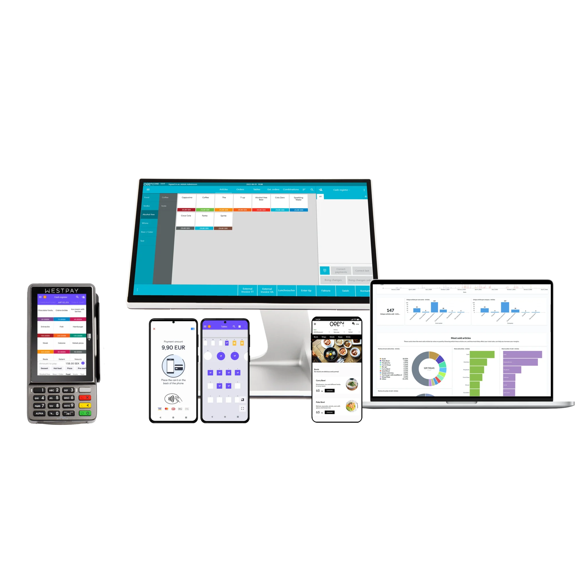 Open One - Komplett kassesystem i ulike formater