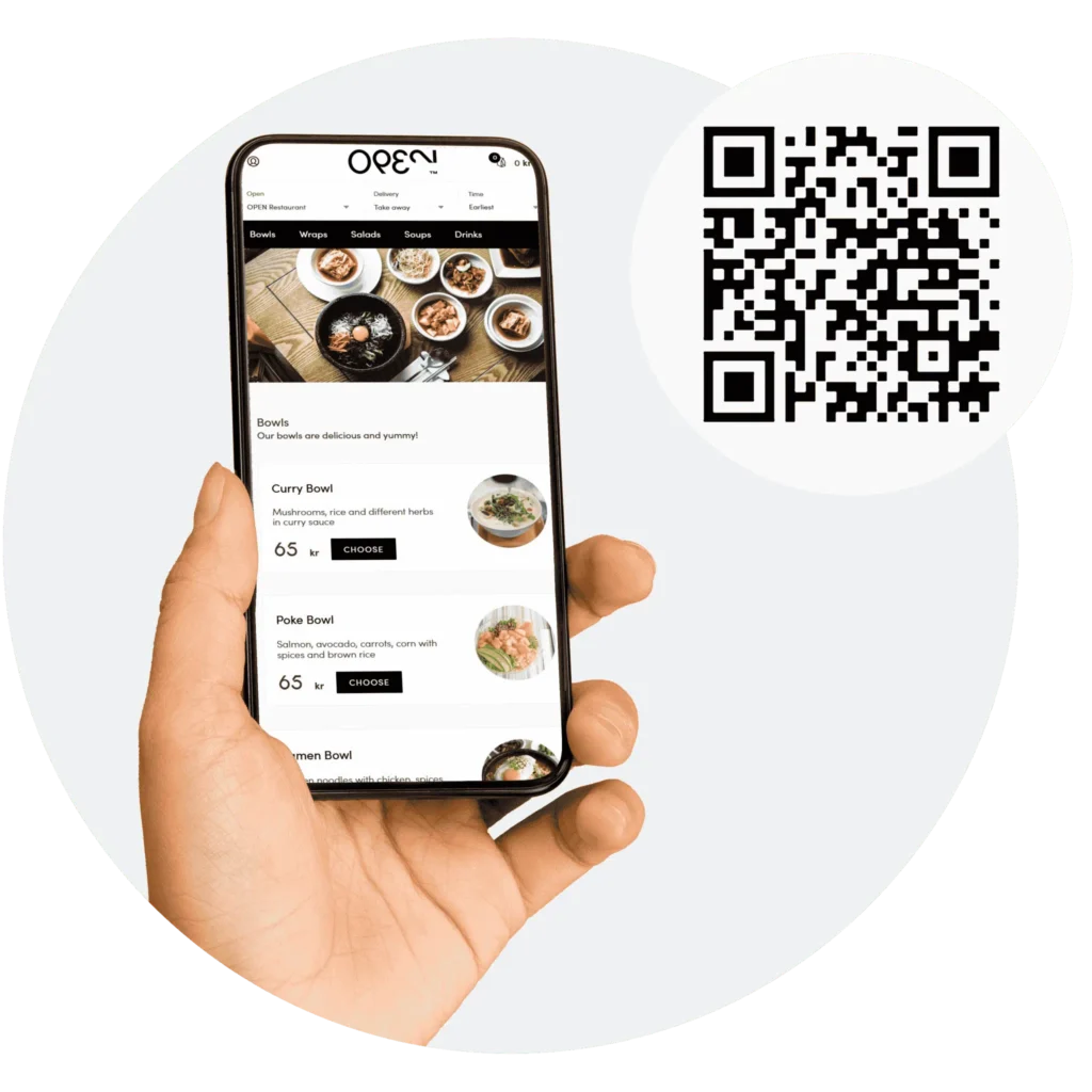 Open QR løsning for bestilling