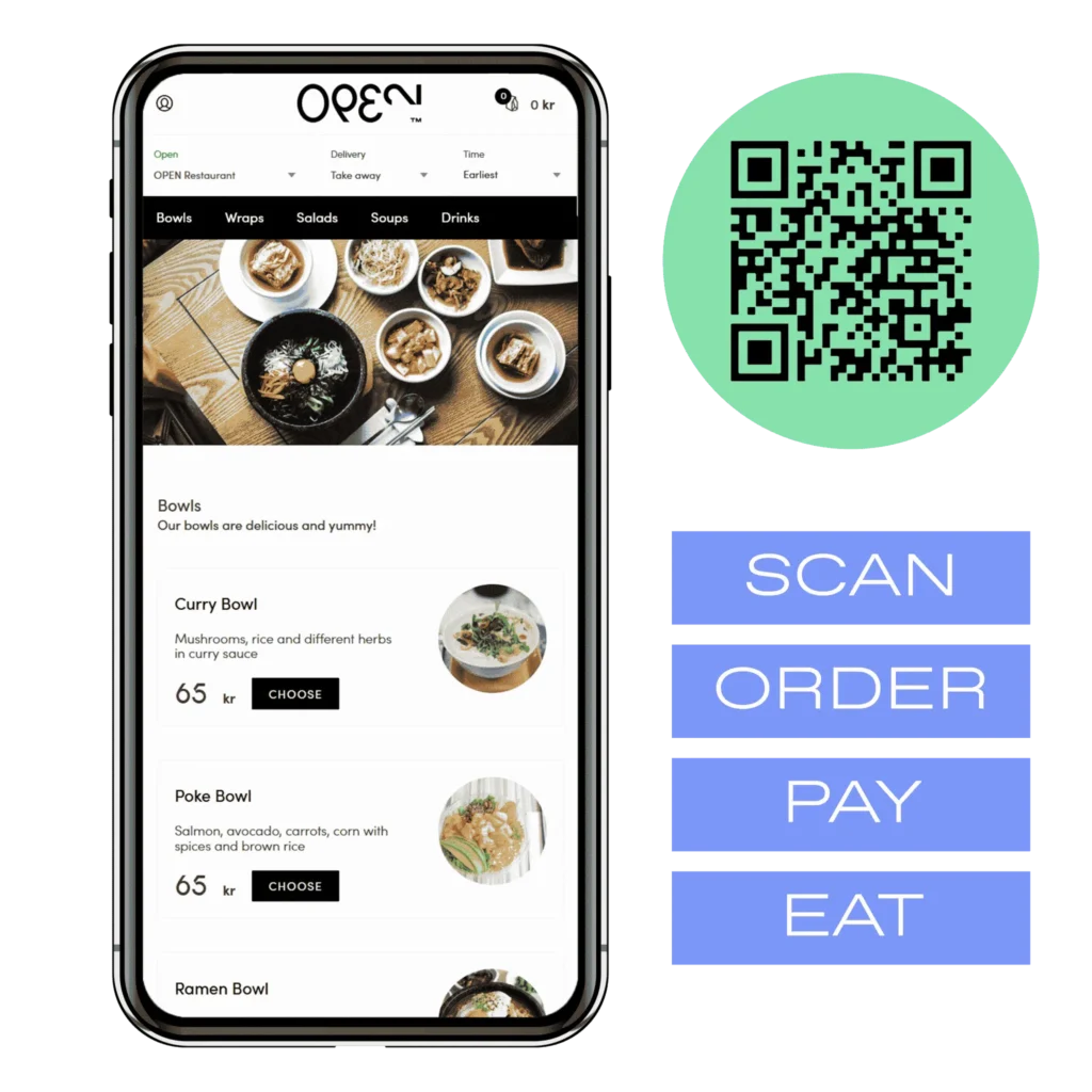 Open Order - app for bestilling ved bord eller takeaway